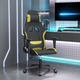 vidaXL Igraća stolica od tkanine crna i svjetlozelena