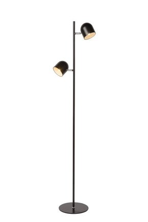 LUCIDE 03703/10/30 | Skanska Lucide podna svjetiljka 141cm sa prekidačem na kablu elementi koji se mogu okretati 2x LED 450lm 3000K crno