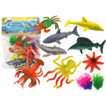 Set of Sea Animal Figurines 8 Pieces Aquatic Plants