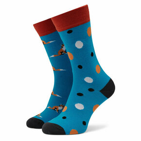 Visoke unisex čarape Funny Socks Fox SM1/10 Plava