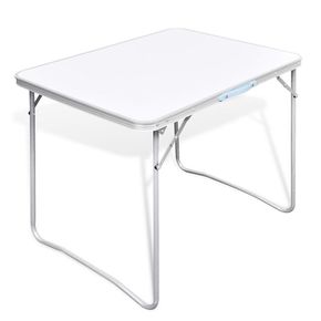 VidaXL Sklopivi stol za kampiranje prilagodive visine metalni okvir