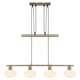 RABALUX 3917 | Sorina Rabalux visilice svjetiljka balansna - ravnotežna, sa visinskim podešavanjem 4x E14 antik brončano, opal