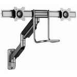 Gembird MA-WA2-02 Adjustable wall 2-display mounting arm, 17”-32”, up to 8 kg