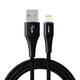 USB na Lightning kabel Vipfan A01, 3A, 1.2m, pleten (crni).