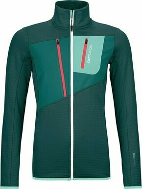Ortovox Fleece Grid Jacket W Dark Pacific XS Majica s kapuljačom na otvorenom