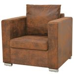 vidaXL Fotelja od umjetne brušene kože 82 x 73 x 82 cm