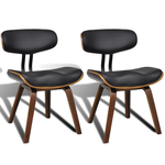 vidaXL Blagovaonske stolice s naslonom od eko kože 2 kom