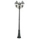 SEARCHLIGHT 1528-3 | New-Orleans Searchlight podna svjetiljka 227cm 3x E27 IP44 antik crno, prozirno