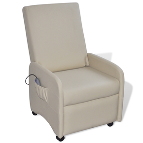 vidaXL Sklopiva masažna fotelja od umjetne kože