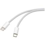 Renkforce USB kabel USB-C® utikač, USB-C® utikač 3.00 m bijela upleteni parovi RF-6056884