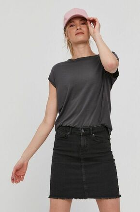 Majica kratkih rukava Vero Moda boja: siva - siva. Majica iz kolekcije Vero Moda. Model izrađen od tanke