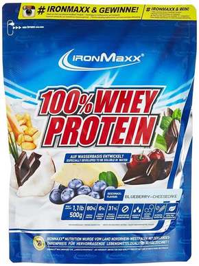 IronMaxx 100% Whey Protein - 500 g u vrećici - Borovnica-Cheesecake