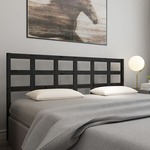 Uzglavlje za krevet crno 185,5 x 4 x 100 cm od masivne borovine