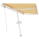 Samostojeća automatska tenda 450 x 350 cm žuto-bijela