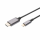 Digitus USB 3.0, USB 3.0 adapterski kabel [1x USB 3.2 gen. 2 utikača C (USB 3.1), muški konektor USB-C™ - 1x muški konektor HDMI] DA-70821 aluminijski utikač, fleksibilan, podržava HDMI, high speed HDMI, okrugli, standardni HDMI, Ultra HD (4K)...