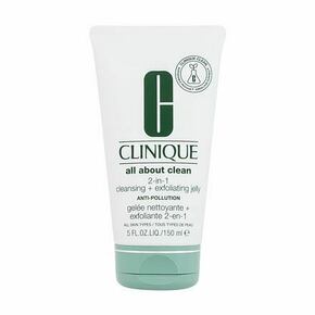 Clinique All About Clean 2-IN-1 Cleansing + Exfoliating Jelly gel za čišćenje lica za sve vrste kože 150 ml za žene