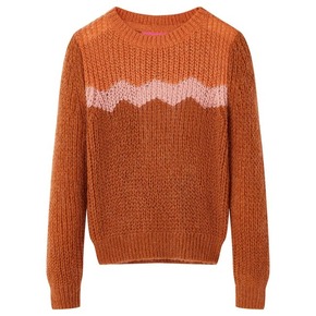 VidaXL Dječji pulover pleteni boja konjaka 116
