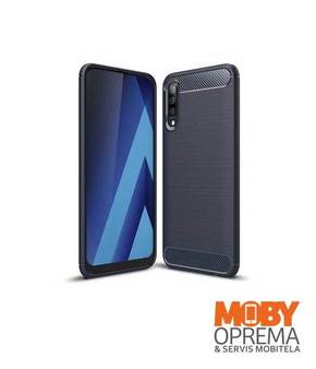 Samsung Galaxy A70 plava premium carbon maska