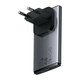 Ultratanki adapter za brzo punjenje Baseus GAN5 Pro USB-C + USB-A 65W, sivi