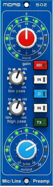 Midas Microphone Preamplifier 502 V2 Mikrofonsko predpojačalo