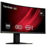 ViewSonic VG3419C monitor, VA, 34", 16:9/21:9, 3440x1440, 120Hz, USB-C, HDMI, Display port, USB