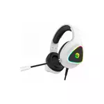 CANYON Shadder GH-6, RGB gaming headset with Microphone, Microphone frequency response: 20HZ~20KHZ, ABS+ PU leather, USB*1*3.5MM jack plug, 2.0M PVC cable, weight: 300g, White, CND-SGHS6W