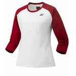 Ženska majica dugih rukava Yonex T-Shirt Ladies Long Sleeve - white/red