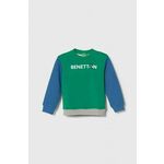 UNITED COLORS OF BENETTON Sweater majica azur / siva / zelena / bijela