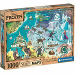 Snježno kraljevstvo karta puzzle 1000kom - Clementoni