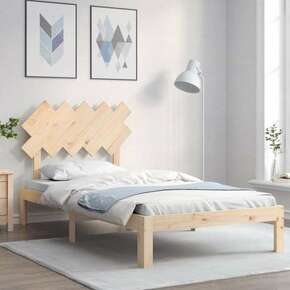 Okvir za krevet s uzglavljem 100x200 cm od masivnog drva