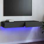 vidaXL <em>TV</em> ormarić s LED svjetlima sivi 120 x 35 x 15,5 cm