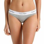 Calvin Klein Underwear Tanga gaćice siva melange / bijela / crna