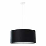 Crna viseća svjetiljka s tekstilnim sjenilom ø 50 cm Volta – Nice Lamps