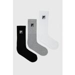 Čarape Fila boja: crna - crna. Visoke sokne iz kolekcije Fila. Model izrađen od glatkog materijala. U setu tri para.