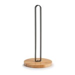 Zeller držač kuhinjske role, bambus/metal, crni, Ø 15x31,5 cm