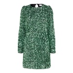 haljina Selected Femme boja: zelena, mini, uske - zelena. Haljina iz kolekcije Selected Femme. Uski kroj. Model izrađen od materijala sa šljokicama.