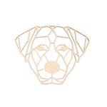 AtmoWood Drvena geometrijska slika - Labrador retriver 30 cm Boja: Přírodní