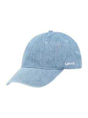 Pamučna kapa sa šiltom Levi's glatka - plava. Kapa s šiltom u stilu baseball iz kolekcije Levi's. Model izrađen od trapera.