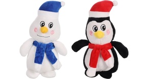 Flamingo Božićne plišane igračke - snjegović/pingvin 1 kom