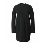 Haljina Calvin Klein boja: crna, mini, ravna - crna. Haljina iz kolekcije Calvin Klein izrađena od tkanine bez uzorka. Zahvaljujući udjelu poliestera, materijal je otporniji na gužvanje.