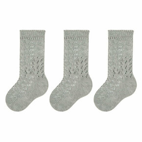 Set od 3 para dječjih visokih čarapa Condor 2.518/2 Aluminium 0221
