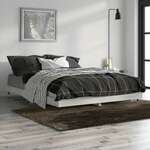 Okvir kreveta siva boja hrasta 135 x 190 cm konstruirano drvo