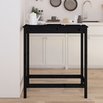 vidaXL Barski stol crni 100 x 50 x 110 cm od masivne borovine