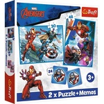 Marvel: Avengers puzzle i memorijska kartica 2 u 1 set - Trefl