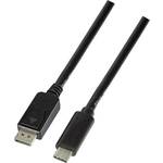 LogiLink USB-C™ / DisplayPort adapterski kabel USB-C® utikač, DisplayPort utikač 3.00 m crna UA0336 USB-C™ Display kabel