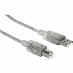 Manhattan USB kabel USB 2.0 USB-A utikač, USB-B utikač 3.00 m srebrna 340458