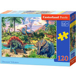 Vulkani i dinosauri puzzle - 120kom - Castorland