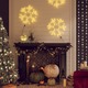 vidaXL Figura božićne pahulje LED 3 kom topla bijela 38 x 37 cm