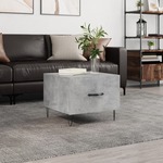 Stolić za kavu siva boja betona 50x50x40 cm konstruirano drvo