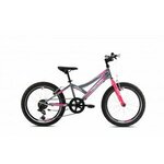 CAPRIOLO dječji bicikl MTB DIAVOLO 200 sivo/ružičasti, 11"